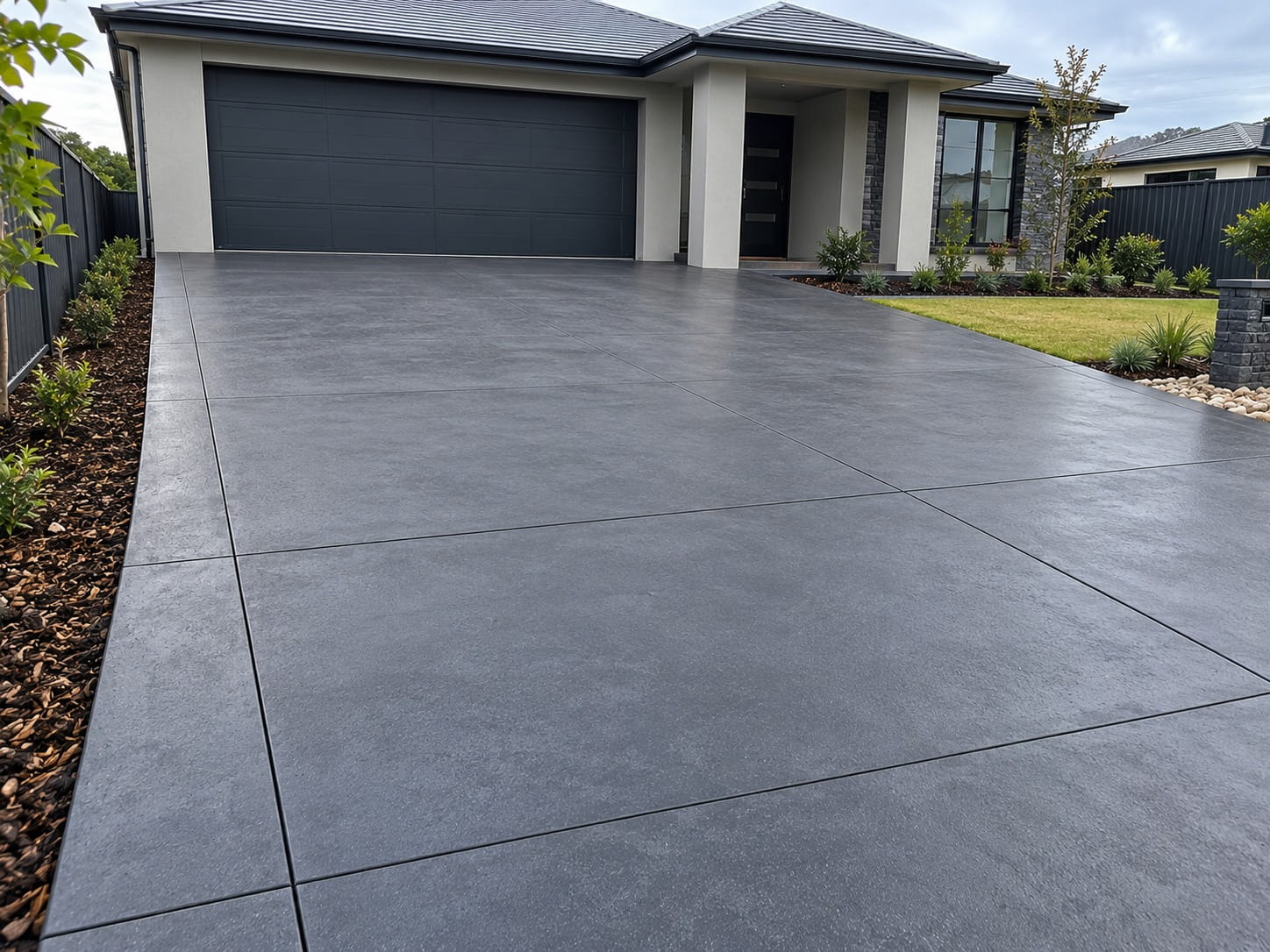 Concrete driveway in Rose Bay, Hobart