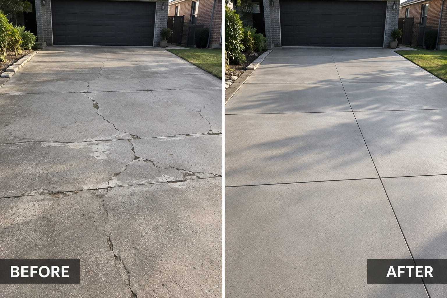 Concrete driveway in Margate, Hobart