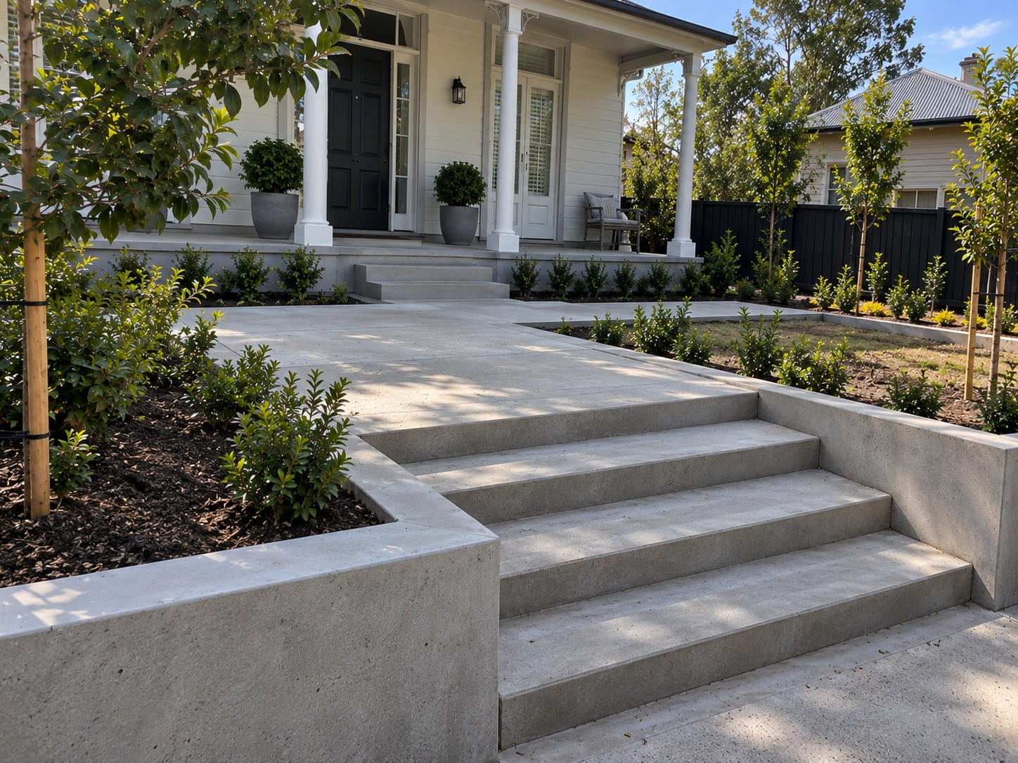 Concrete driveway in Dynnyrne, Hobart